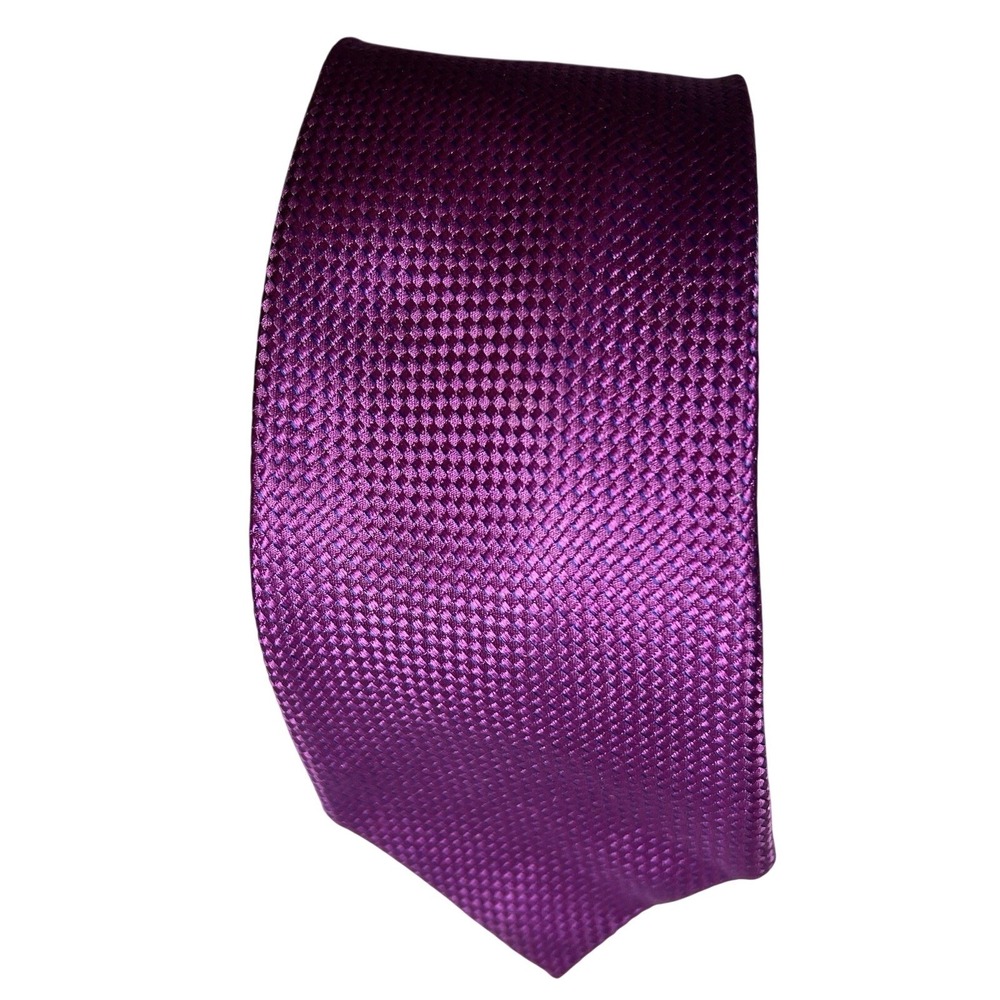 Michael Kors Men's Pink Fuchsia Geometric Pattern Neck Tie 63 X 3.25